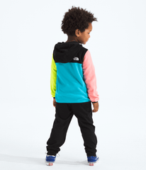 Kids’ Glacier Full-Zip Hoodie - Tnf Black-Meridian Blue-Fizz Lime-Coral Crush