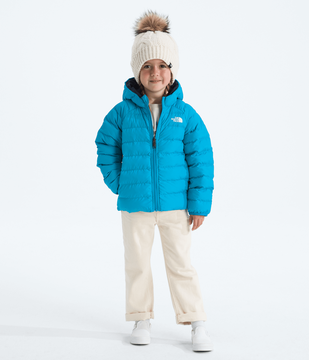 Kids’ Reversible Perrito Hooded Jacket - Meridian Blue