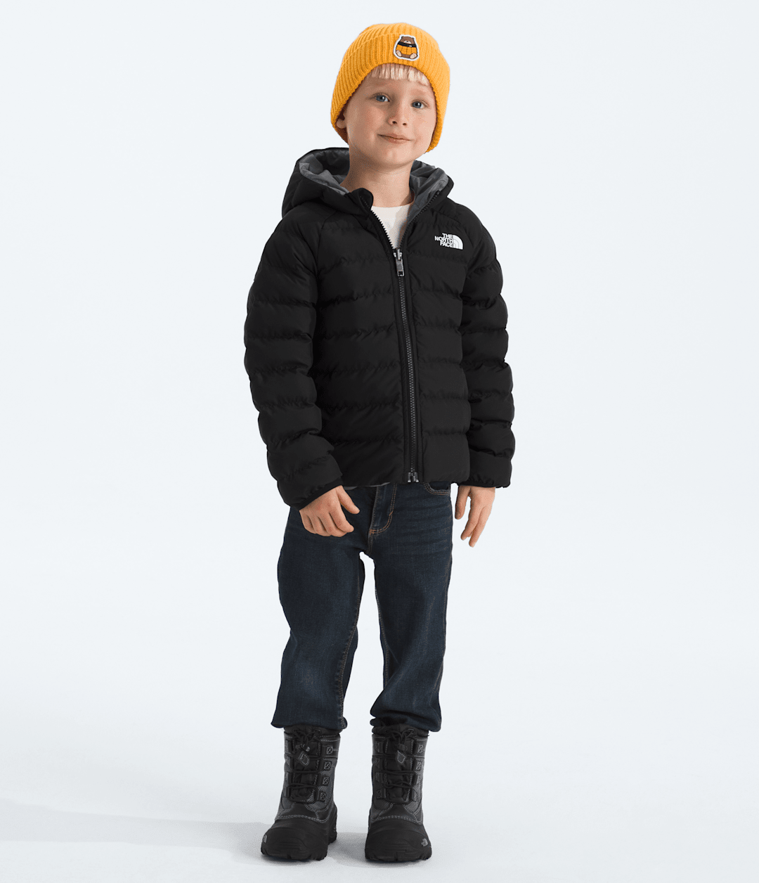 Kids’ Reversible Perrito Hooded Jacket - TNF Black/Smoked Pearl