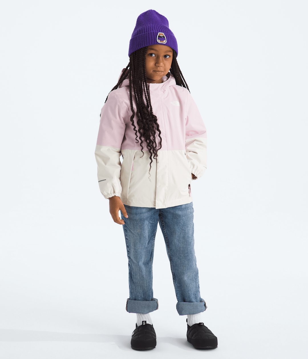 Kids’ Warm Antora Rain Jacket - Pale Blossom/White Dune