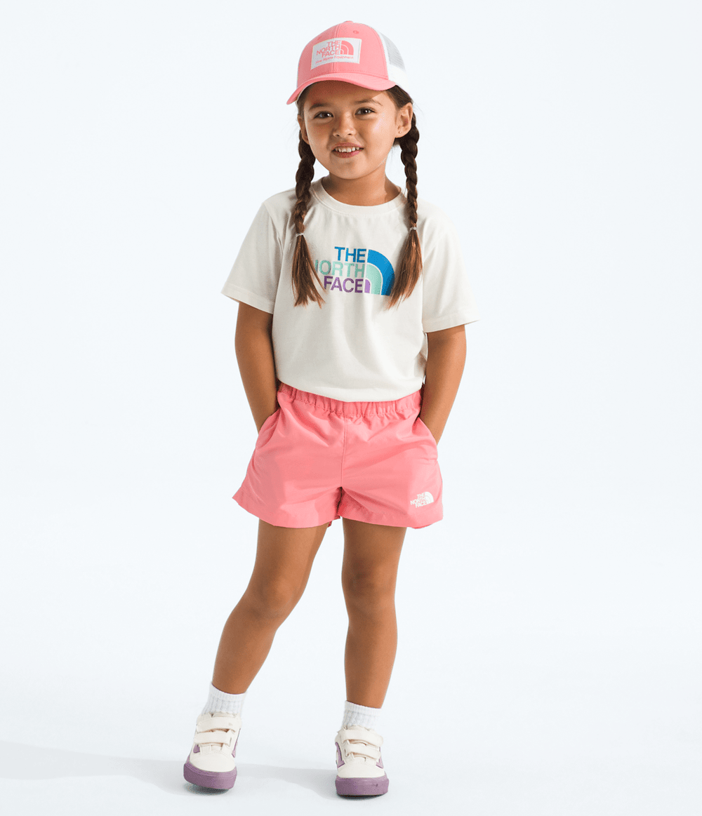 Kids’ Class V Shorts - Coral Crush Logo Weather Topo Phantom Print