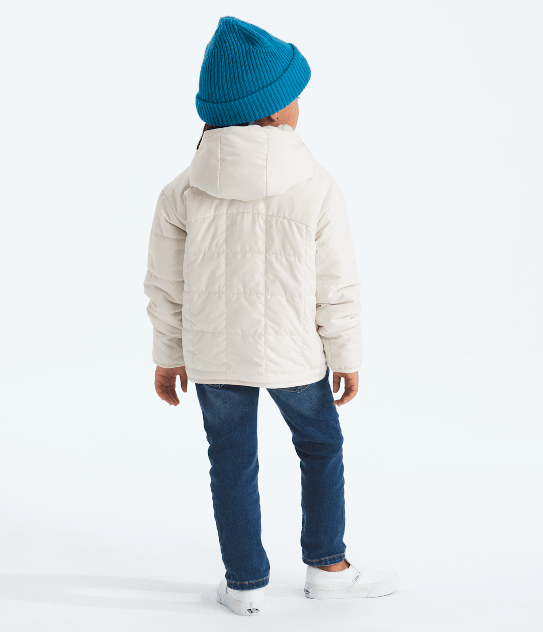 Girls’ Reversible Shasta Full-Zip Hooded Jacket - White Dune