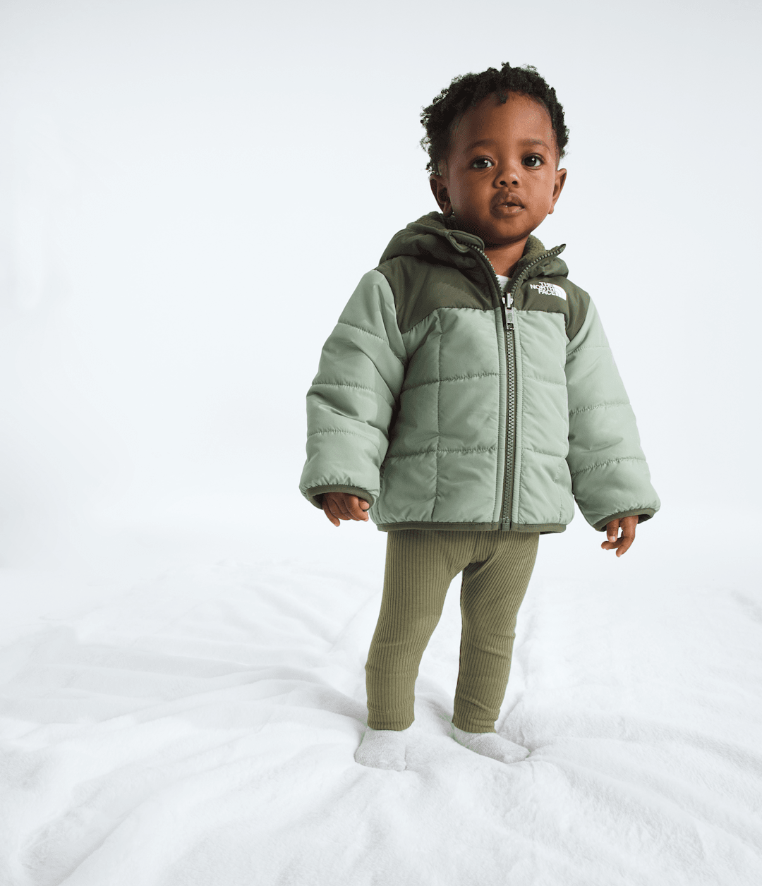 Baby Boys’ Reversible Shasta Full-Zip Hooded Jacket - Slate Moss/New Taupe Green