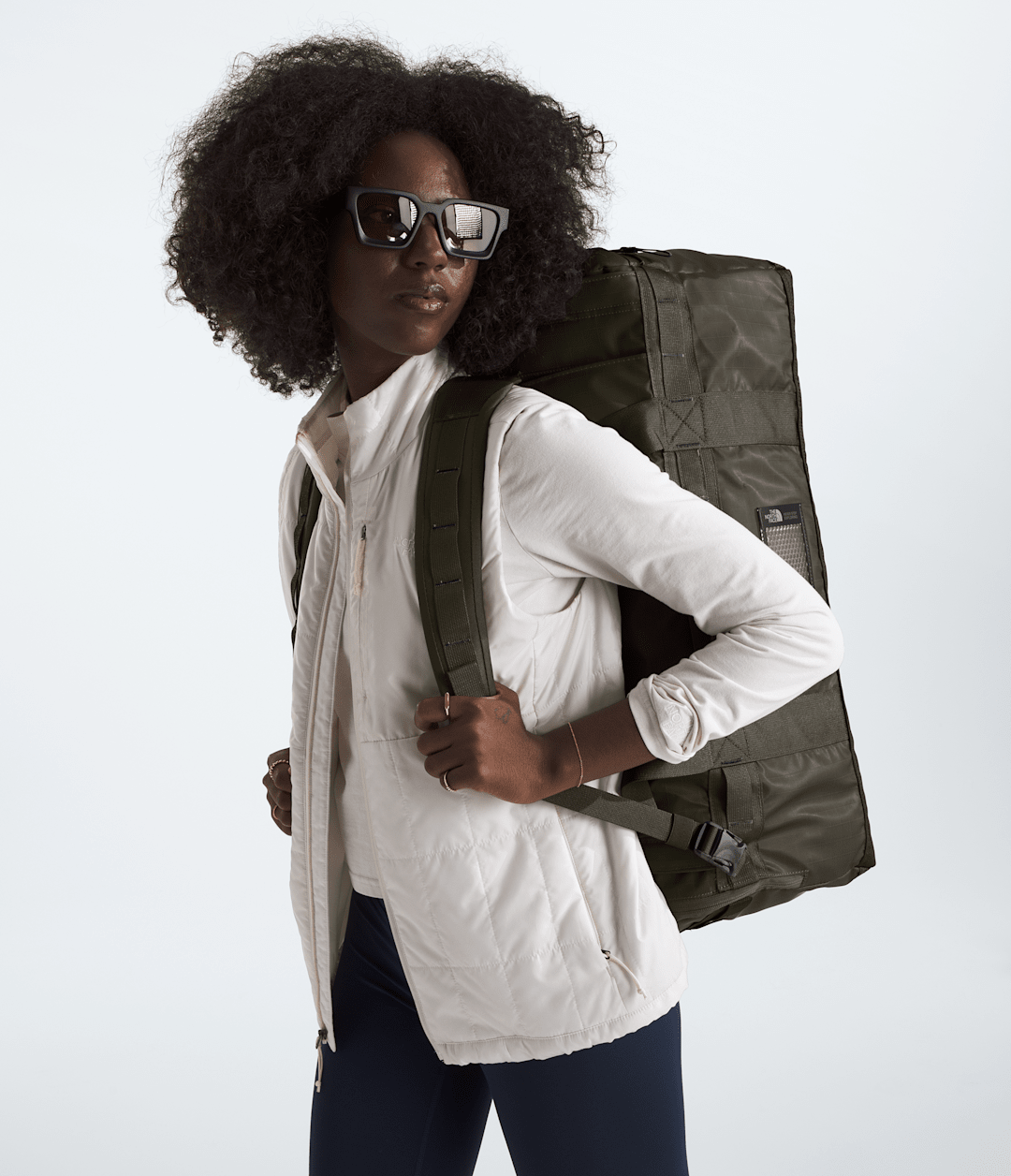 Base Camp Voyager Duffel—62L - New Taupe Green/TNF Black