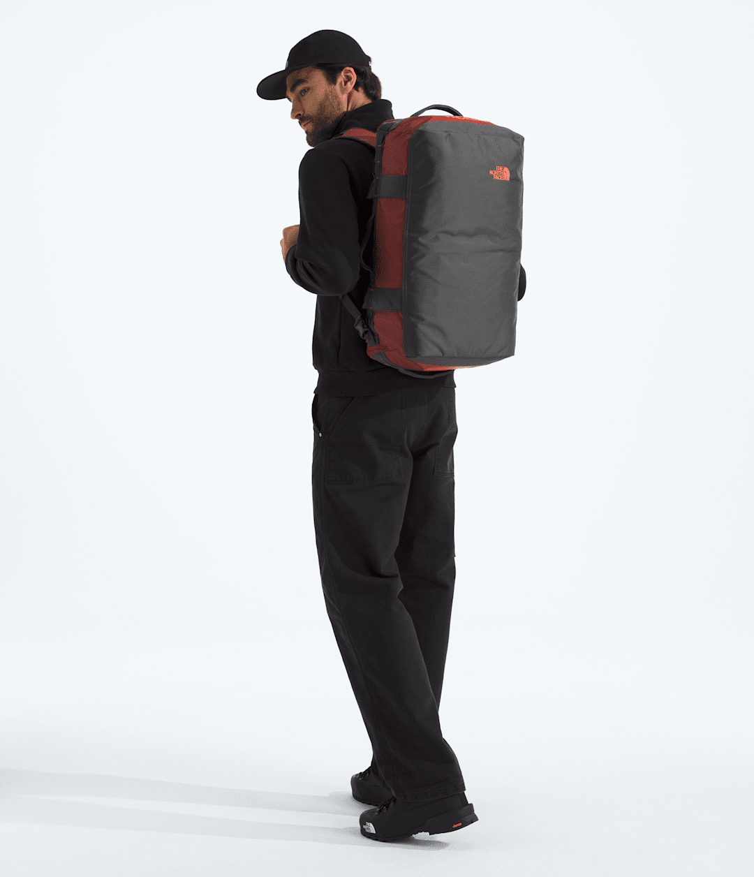 Base Camp Voyager Duffel—42L - Iron Clay-Anthracite Grey-Lava Red