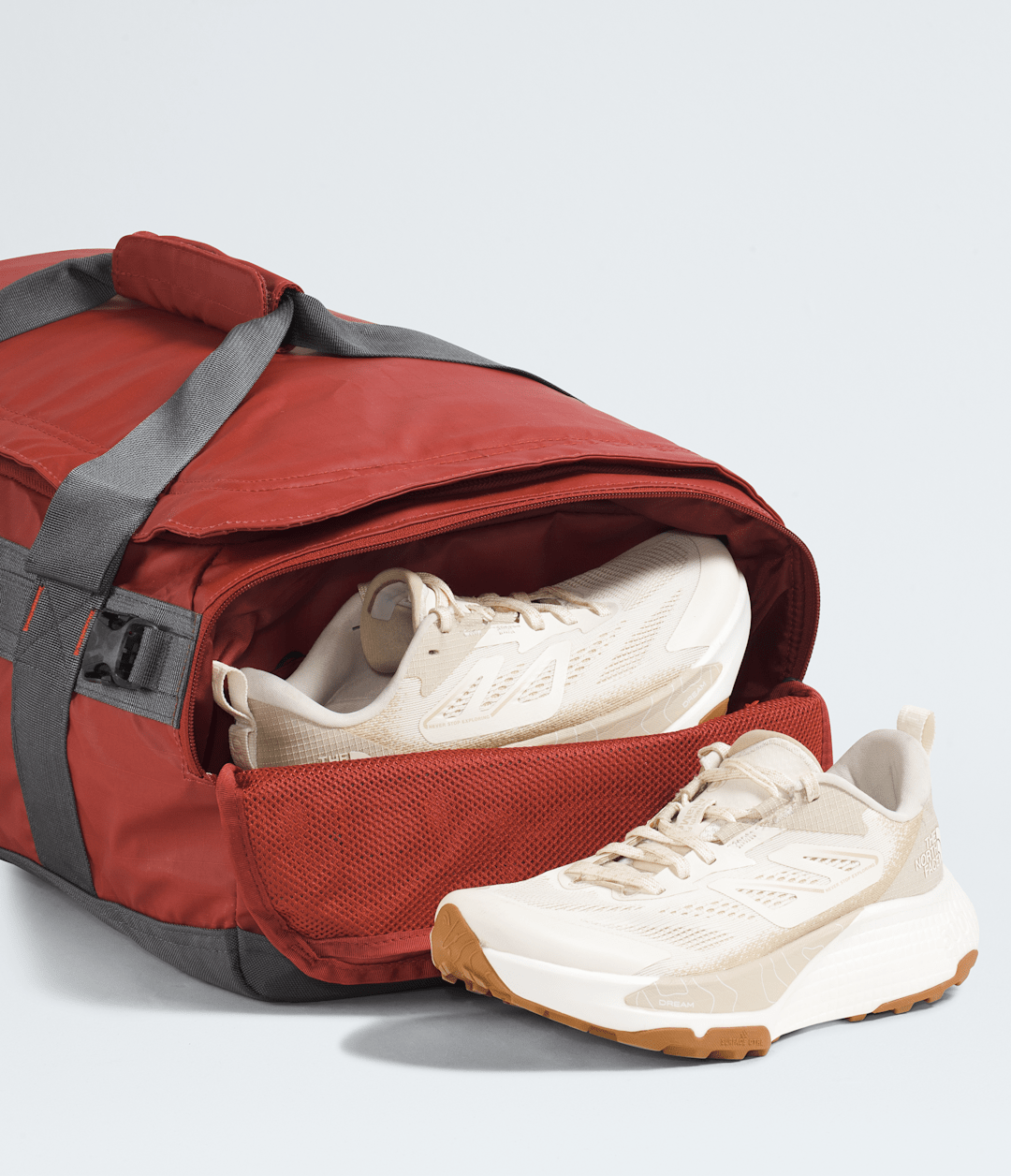 Base Camp Voyager Duffel—42L - Iron Clay-Anthracite Grey-Lava Red