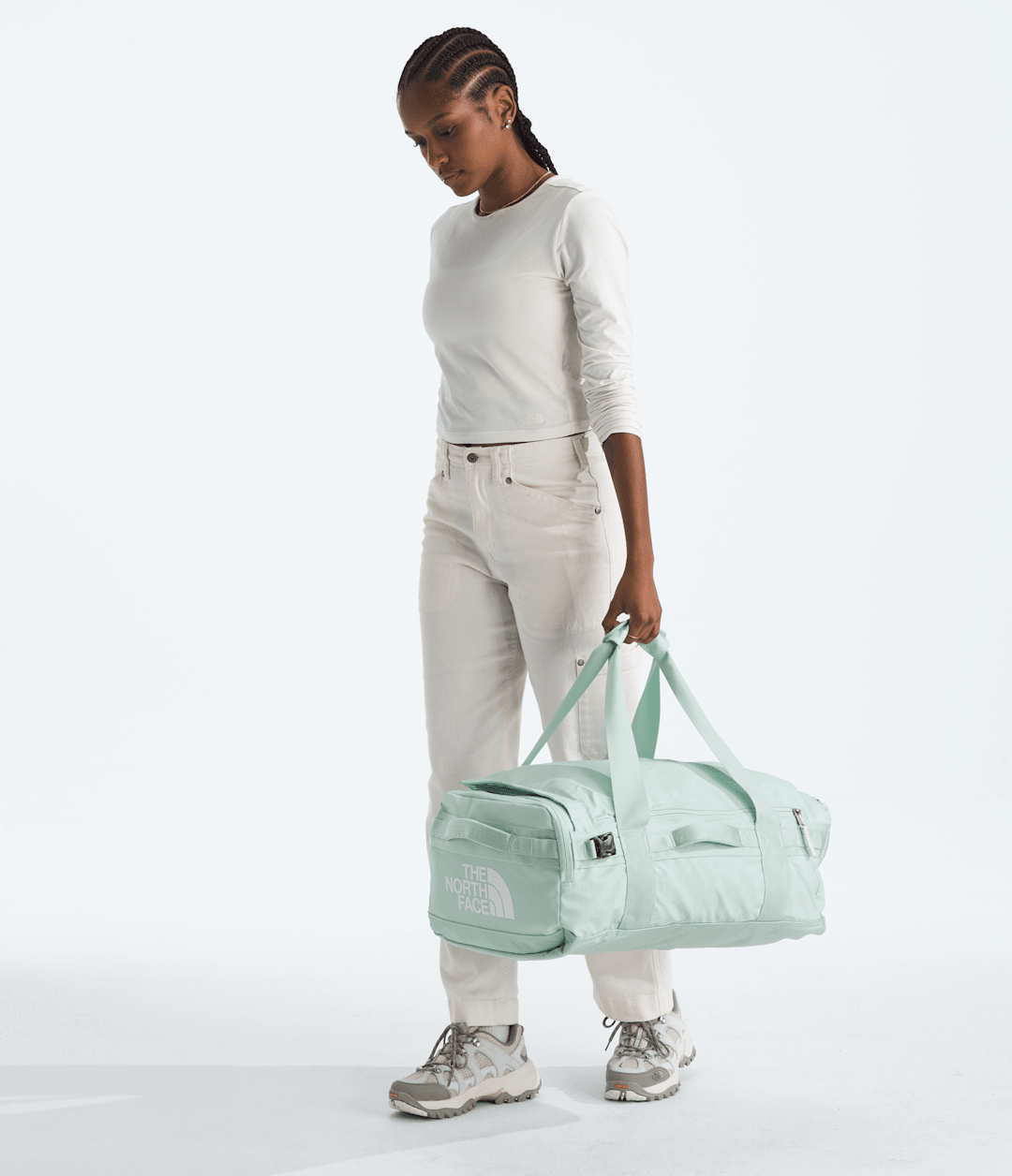 Base Camp Voyager Duffel—42L - Opal Frost-Pearl Stone-Tnf White