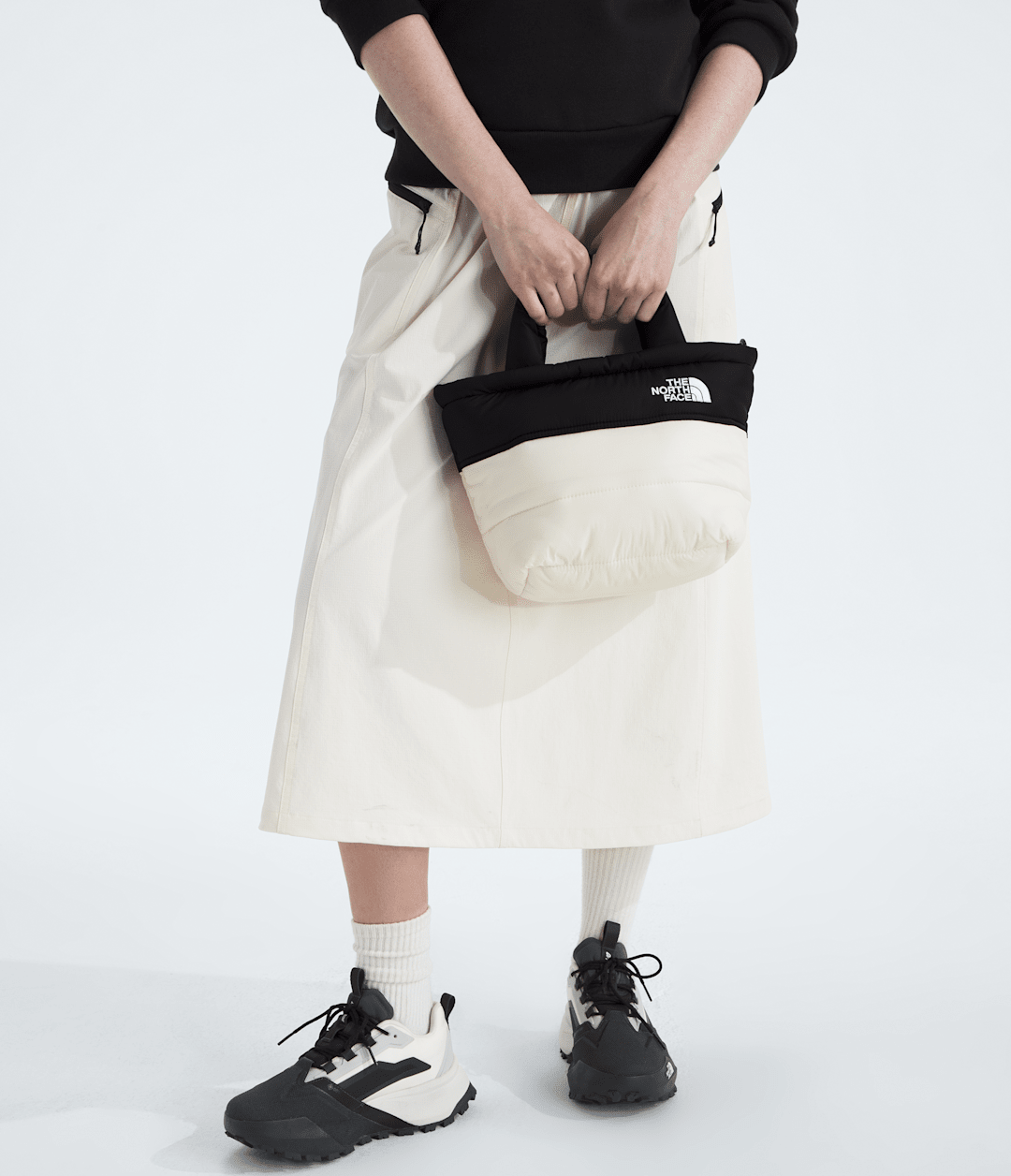 Nuptse Mini Bag - White Dune/TNF Black